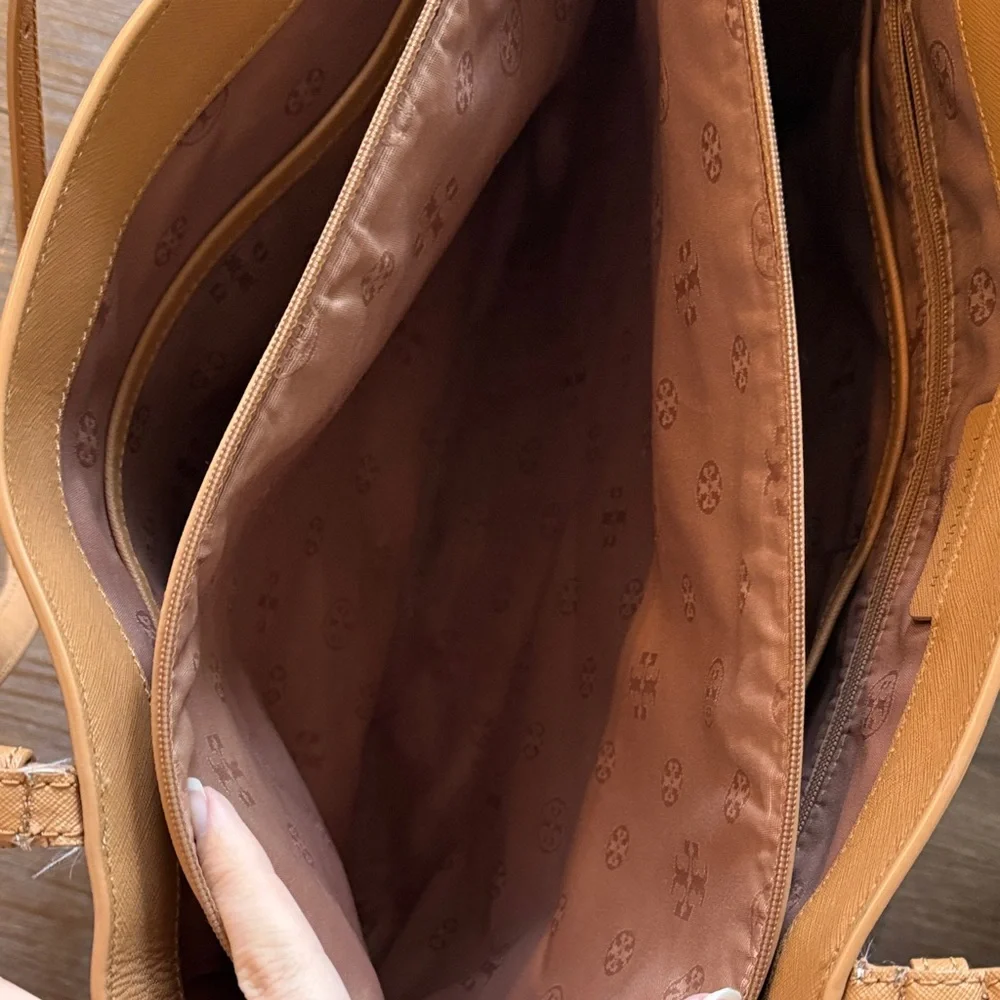 Tory Burch Camel Leather Tote - Picture 11 of 13